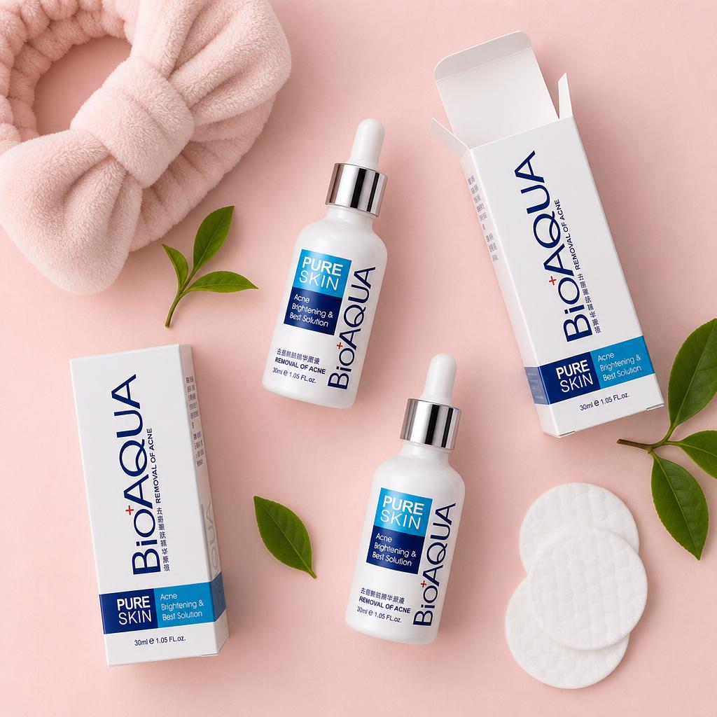 Dúo sérum antiacné BIOAQUA con su caja