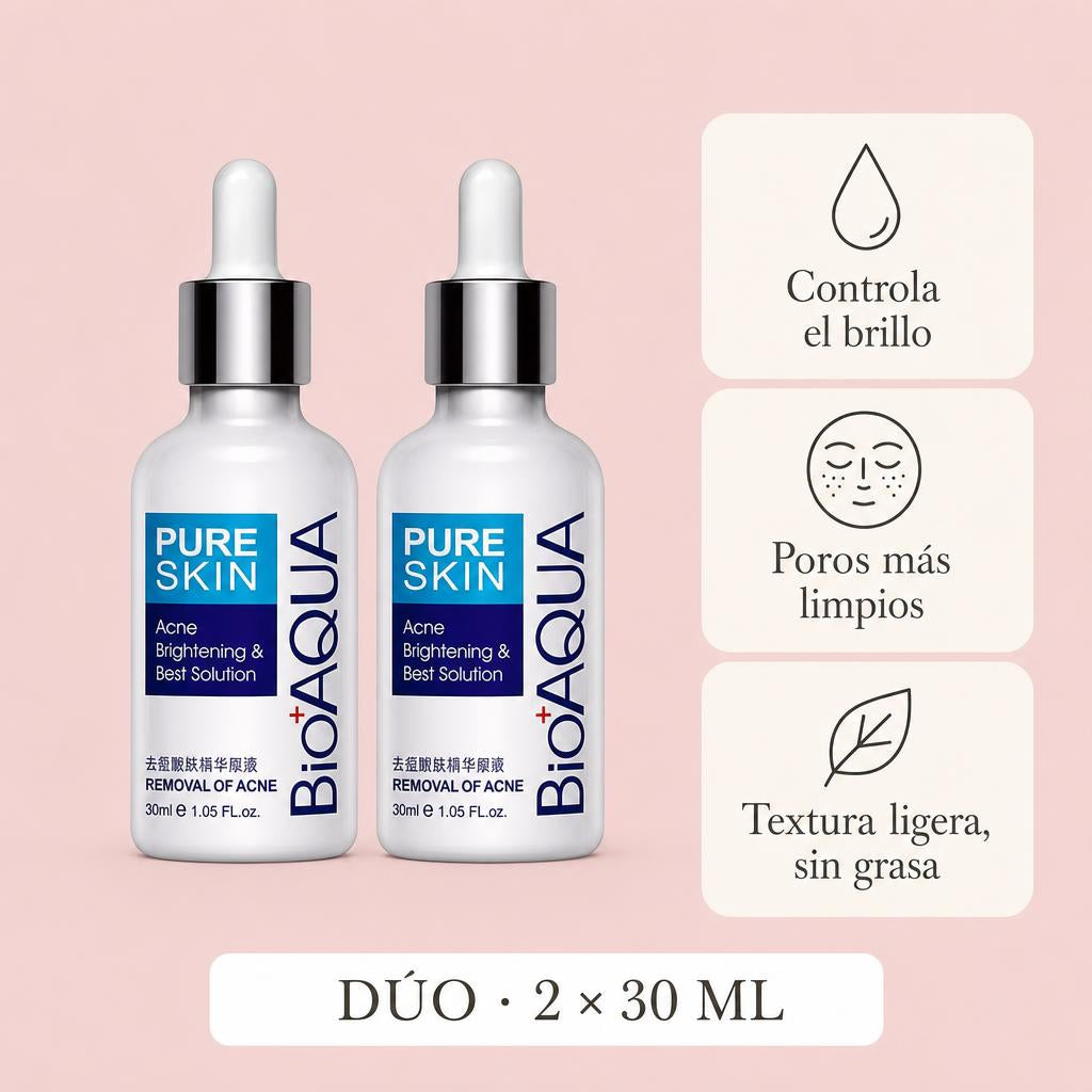 Sérum BIOAQUA Pure Skin: controla el brillo, poros más limpios, textura ligera